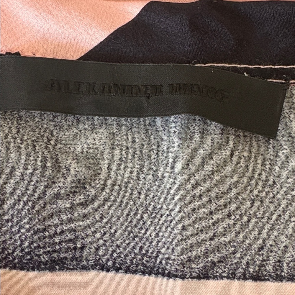 Rare Alexander Wang Sample Piece Black & Pink Striped Top w Black Lace Leaves - Picture 6 of 8